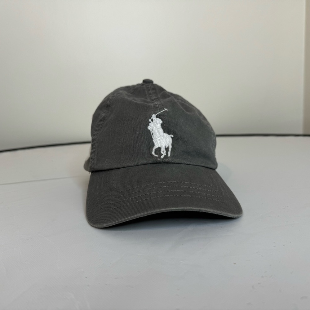 Polo Ralph Lauren Adjustable Hat With Big Pony And #3 Gray